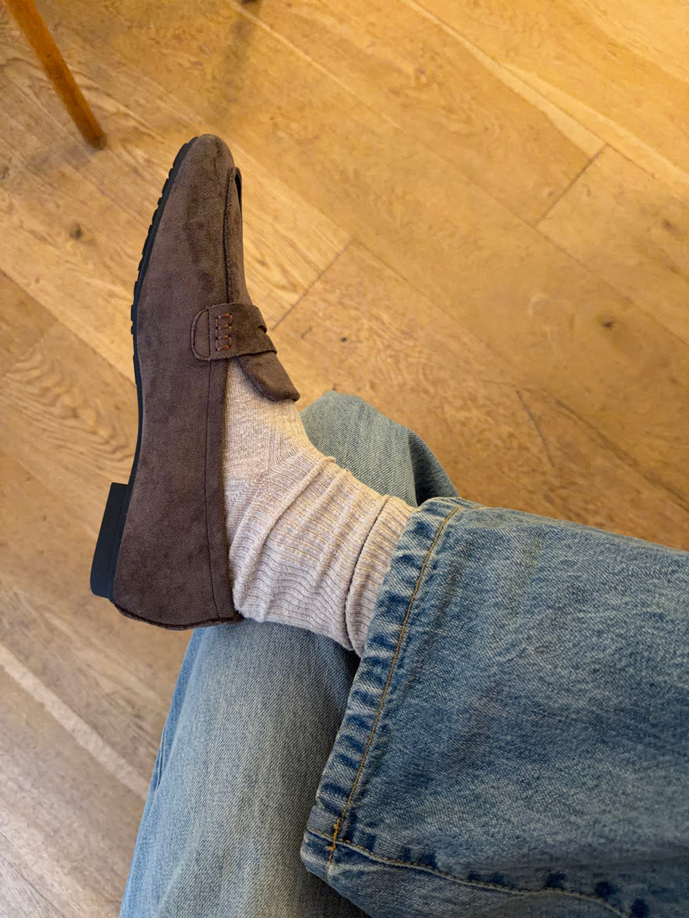 Watson loafers i ruskind - Mørkebrun