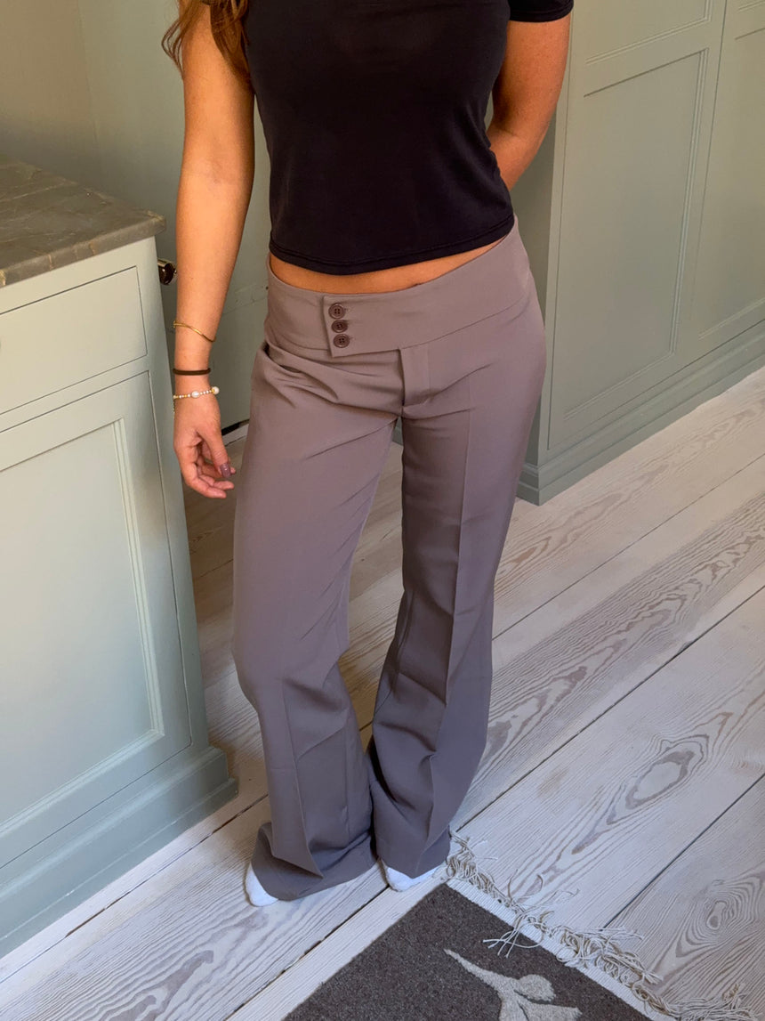 Adelita lavtaljede suitbukser - Taupe