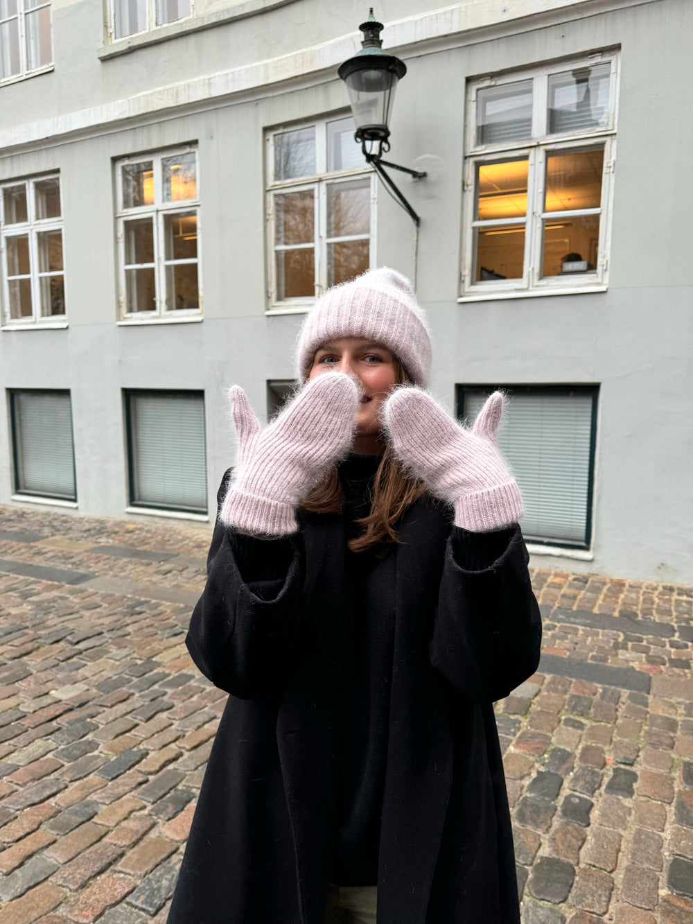 Fluffy handsker - Pink