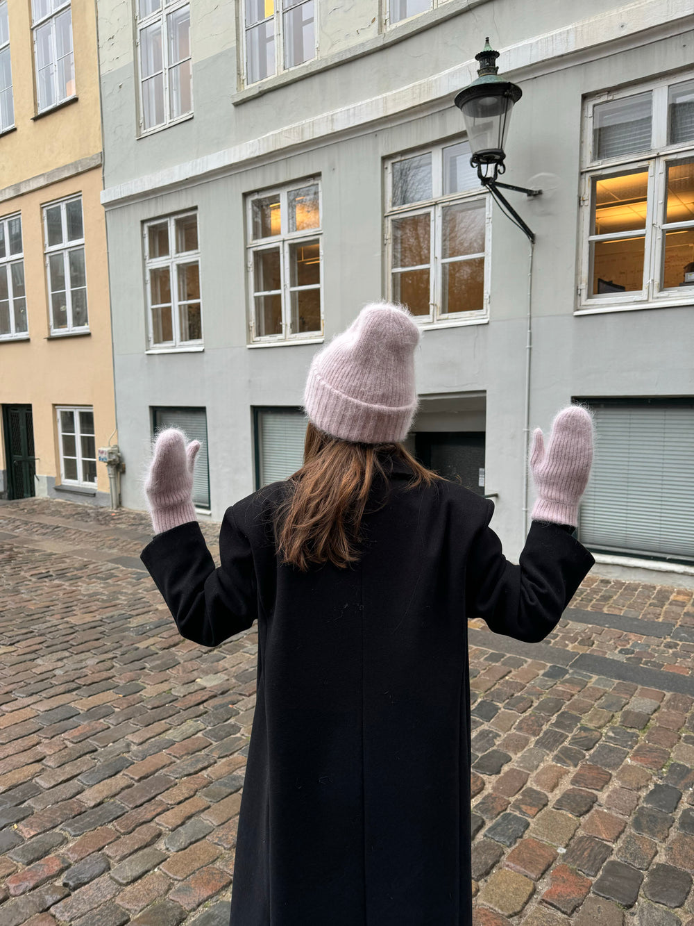 Fluffy handsker - Pink