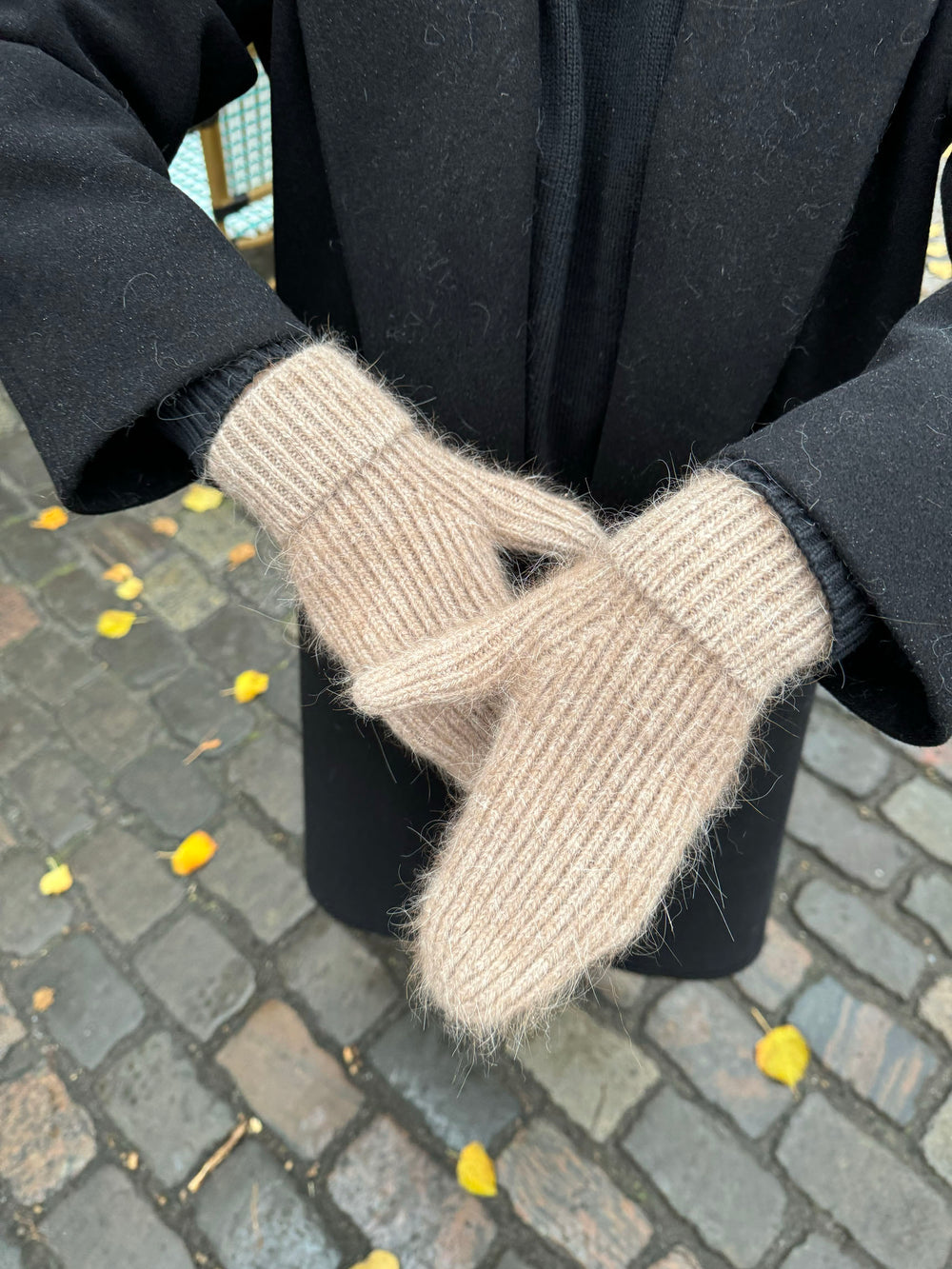 Fluffy handsker - Taupe