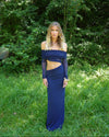 Delora maxikjole - Navy