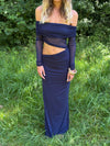 Delora maxikjole - Navy