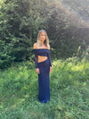 Delora maxikjole - Navy