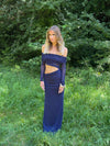 Delora maxikjole - Navy
