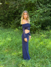 Delora maxikjole - Navy