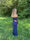 Delora maxikjole - Navy