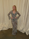 Amy kjole i zebraprint - Sort/hvid