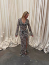 Amy kjole i zebraprint - Sort/hvid
