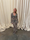 Amy kjole i zebraprint - Sort/hvid