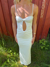 Prisa maxikjole med cut out - Hvid