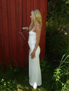Prisa maxikjole med cut out - Hvid