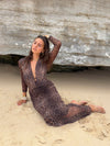 Colua kjole i leopard print - Brun