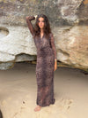 Colua kjole i leopard print - Brun