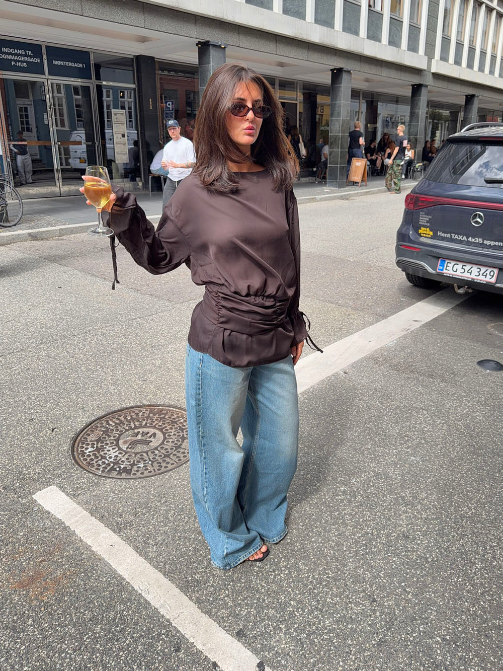 Dalya meshbluse - Brun