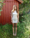 Kasy minikjole med pallietter - Beige