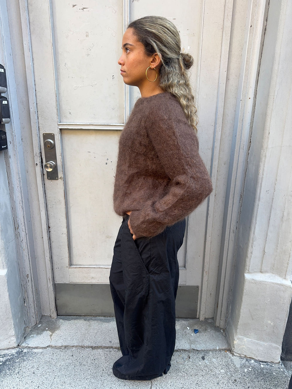 Zuzanna mohair striktrøje - Brun