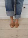 Yasmin mules med flet - Beige