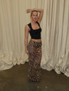 Azelma nederdel i mesh med zebraprint - Brun/beige