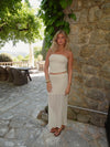 Fiorella nederdel med blonde - Hvid/beige