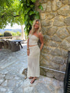 Fiorella nederdel med blonde - Hvid/beige