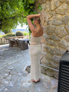 Fiorella nederdel med blonde - Hvid/beige