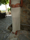 Fiorella nederdel med blonde - Hvid/beige