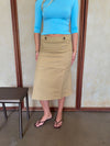 Gulla nederdel med knapper - Beige