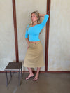 Gulla nederdel med knapper - Beige
