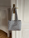 Honey net med striber - Beige/grøn