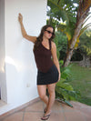 Frey one shoulder top - Brun