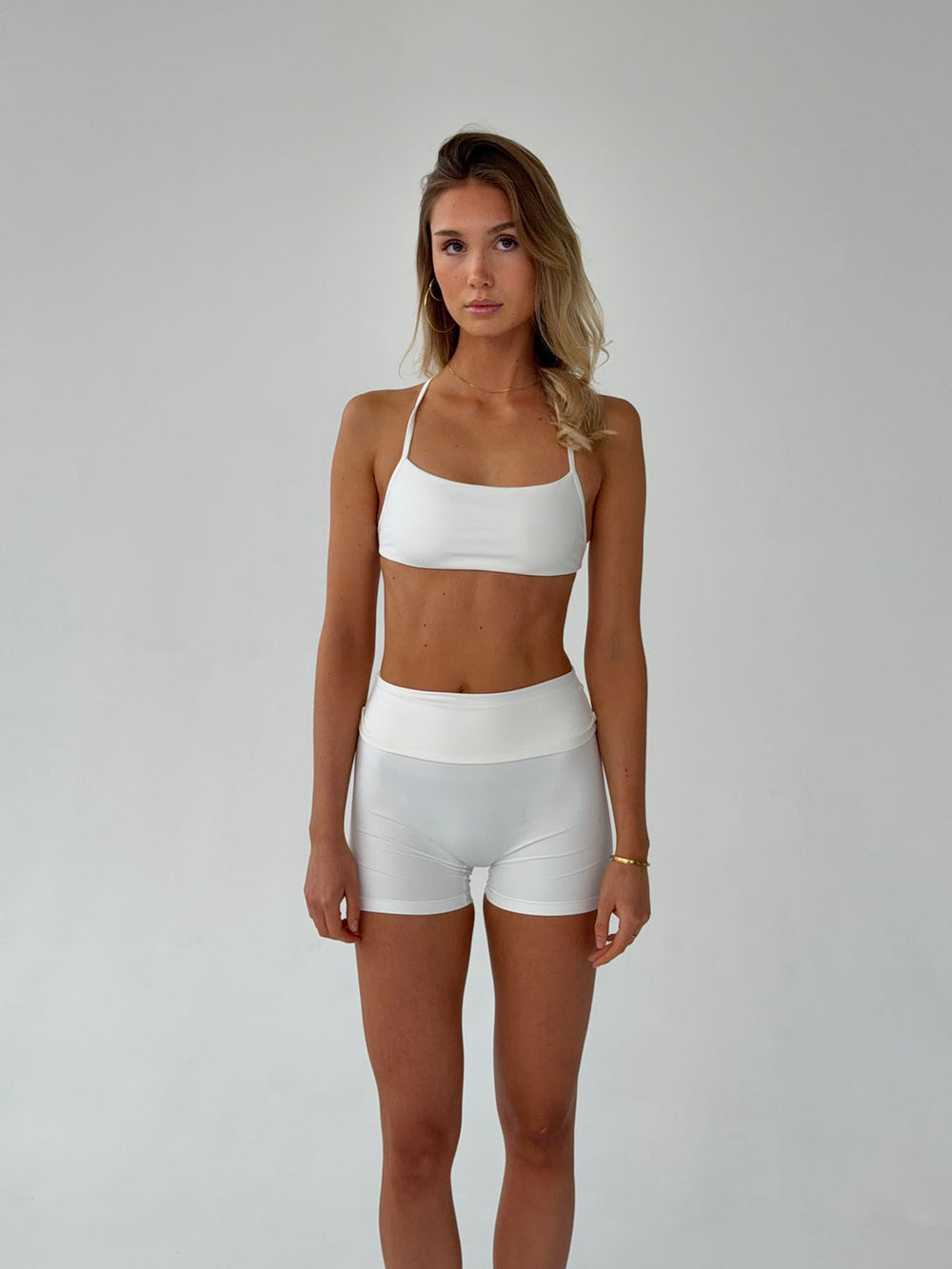 Bonded open back top - Marshmallow