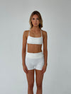 Bonded open back top - Marshmallow