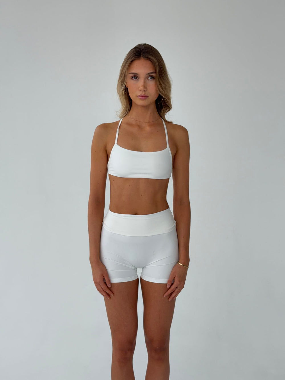 Bonded open back top - Marshmallow