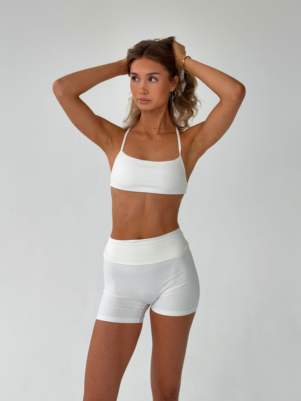Bonded open back top - Marshmallow