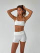 Bonded open back top - Marshmallow