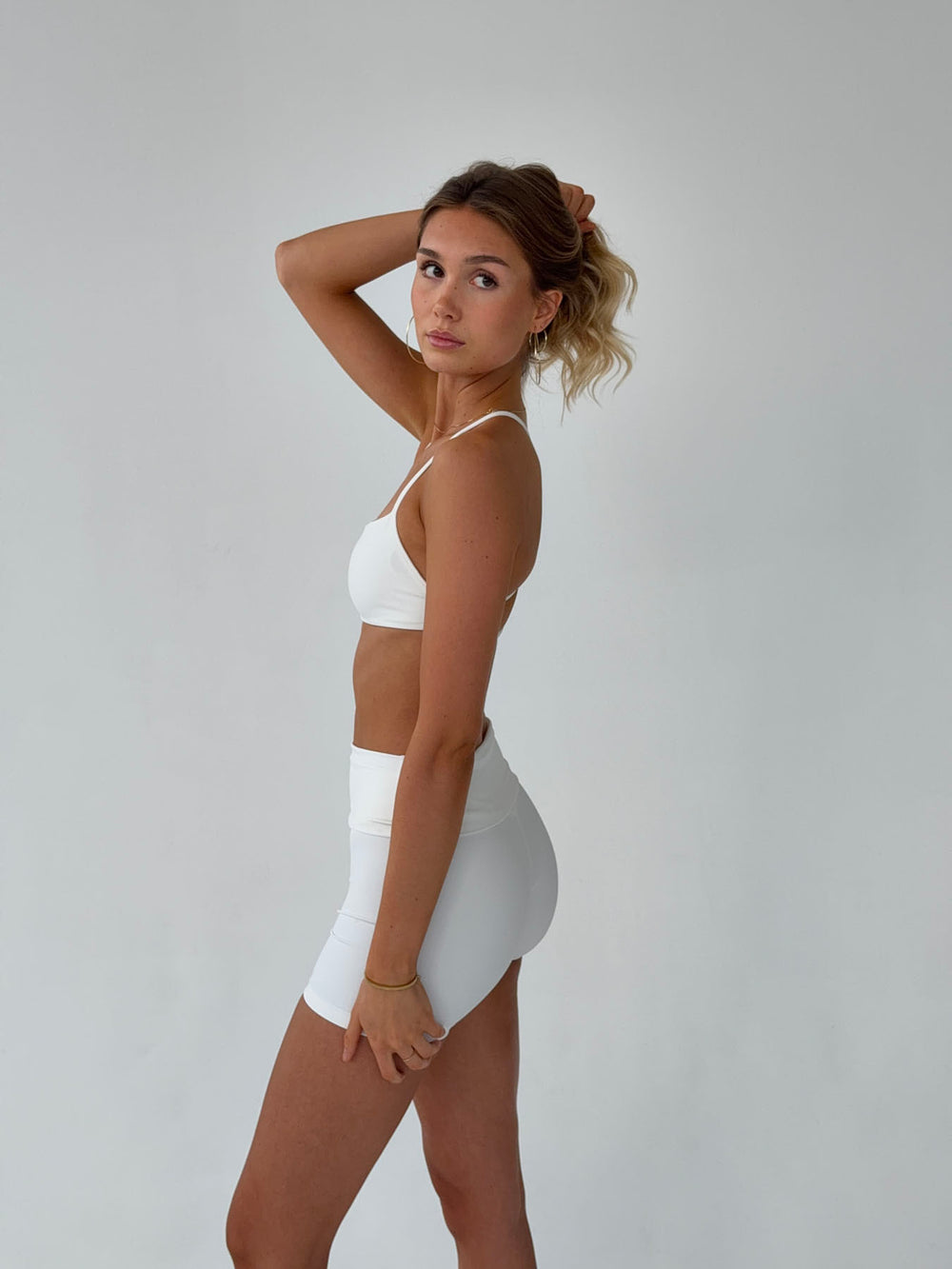 Bonded open back top - Marshmallow