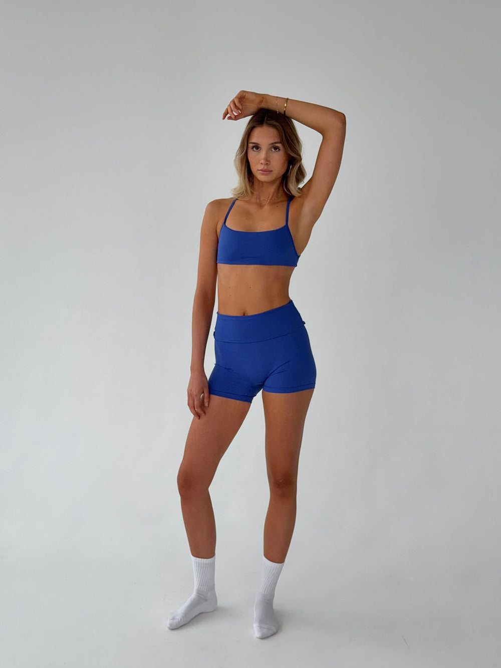 Bonded open back top - Royal blue