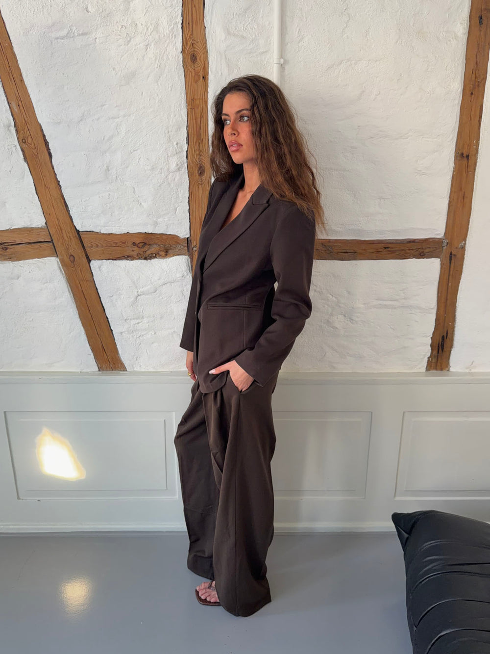 Sonija oversized blazer - Brun