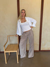Camilla oversized suitbukser - Beige