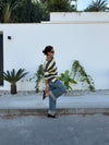 Zinnia oversized t-shirt - Gul/grå