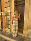 Islabel bukser - Beige/hvid