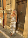 Islabel bukser - Beige/hvid