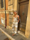Islabel bukser - Beige/hvid