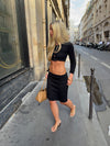 Shay pointelle nederdel - Sort