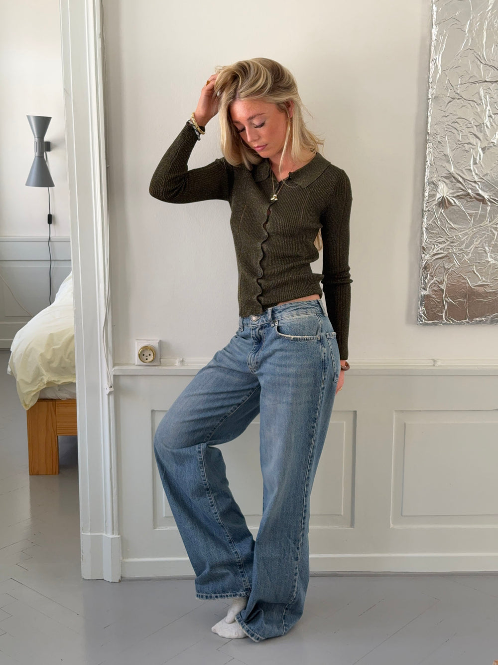 Esmeralda polo cardigan - Kaki