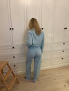 Carol pyjamassæt med blonder - Lyseblå