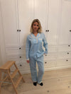 Carol pyjamassæt med blonder - Lyseblå