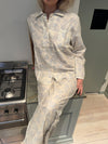 Esme pyjamassæt - Off white/blå