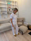 Tinna pyjamassæt med isvafler - Blå/hvid